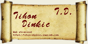 Tihon Dinkić vizit kartica